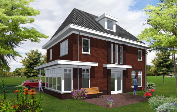 Nieuwbouw alzijdige notariswoning te Beilen door architect B&V Bouwmeesters